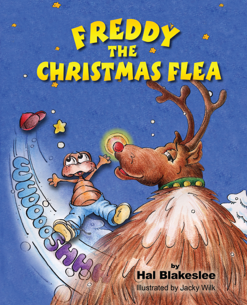 Book cover design for Freddy the Christmas Flea